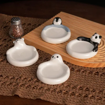 Creative Cartoon Animal Design Ceramic Seasoning Dish Dipping Soy Sauce Dish