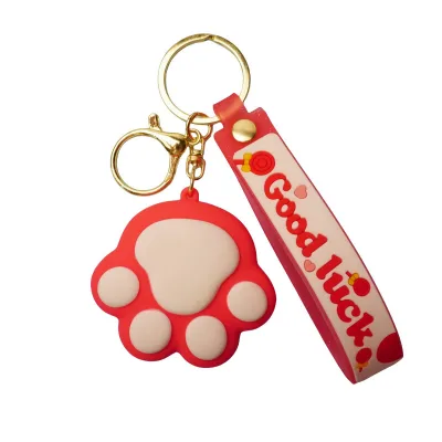 New Creative Cartoon Cat-Paw Resin Keychain Backpack Charm & Car Key Ring Accessory-Couple's Baby Gift Keychain
