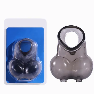 Male Scrotum Testicle Ball Stretcher Sleeve Time Delay Ejaculation Cock Penis Ring TPE Scrotum Lock