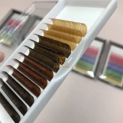 Private Label Lash Extensions Self Graft Colour Lashes Color Individual Classic Eyelashes Extensions Multicolour