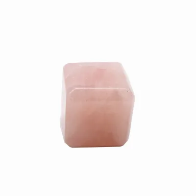 Natural Rose Quartz Cubic Paperweight Custom  for Healing Pink Crystal