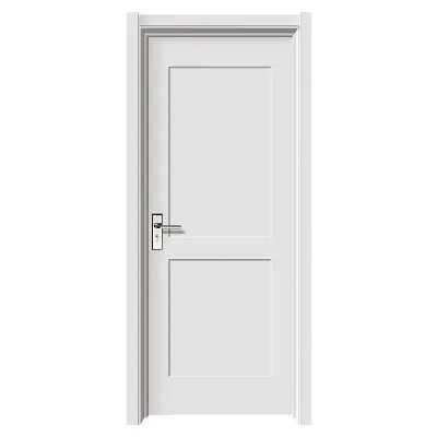 White Primer Door Skin Design 2 Panel Solid Shaker Front Interior Wood French Doors Shaker Style Interior Door for Houses