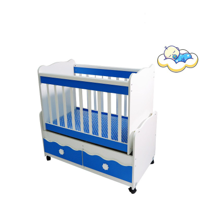 2024 Baby Bedside Crib With Storage Babi Wood Bed for New Born