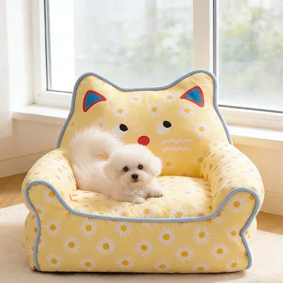 Nordic Modern Style Pet Compressed Sofa in a Box Fabric Breathable Pet Friendly Scratch Resistant Couch for Home Use