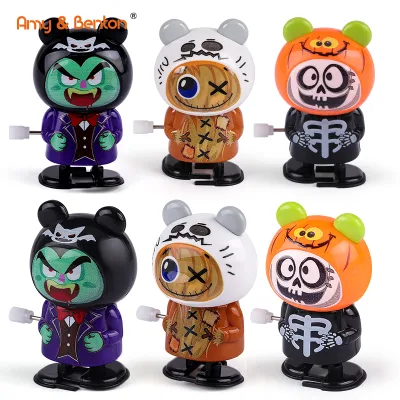 Plastic Wind up Walking Shake Head Toys Assortment for Kids Teens Halloween Toy for Goody Bag Filler