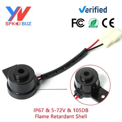 37x29mm 5-72V Forklift Reversing Buzzer Alarm IP56 Waterproof Siren Prompt 105dB High Decibel Reversing Warning Device OEM/ODM