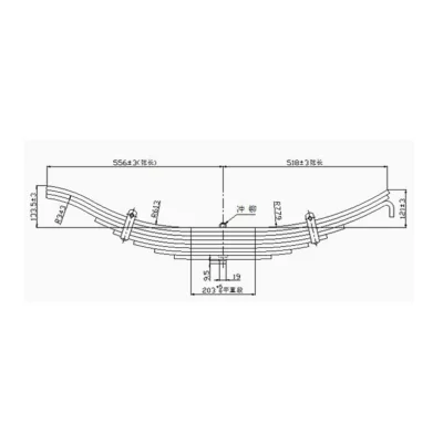 High Quality Semi-trailer Leaf Spring TRA 2260 Slipper Spring for American Heavy Duty Truck