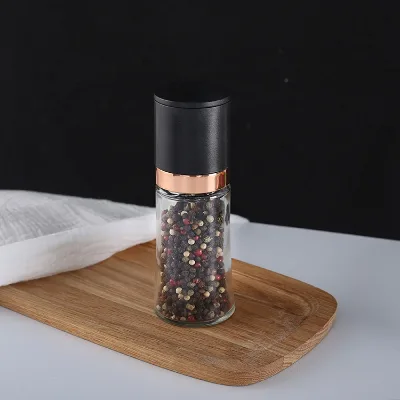Kitchen Tools Portable Manual Spice Mill Glass Jar Ceramic Burr Salt and Pepper Grinder Spice Grinder