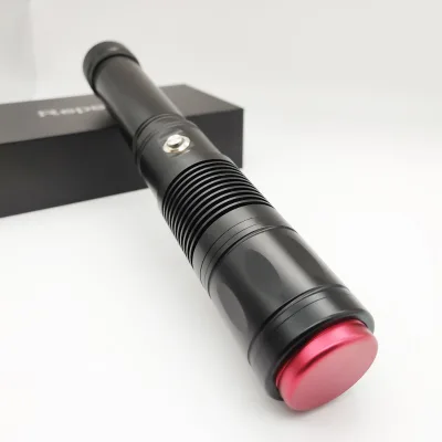 Rechargeable Handheld Black Shell Laser Pointer with SOS Strobe Light 26350 Battery