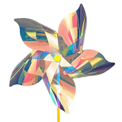 Laser Colorful Windmill Children's Handheld Toy Scenic Area Colorful Mini Windmill Festival Park Decoration Prop Big Windmill
