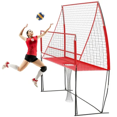 Adjustable Portable Steel Stand 3-in-1 Indoor/Outdoor Volleyball Tennis Badminton Training Equipment Multi-Sport Practice