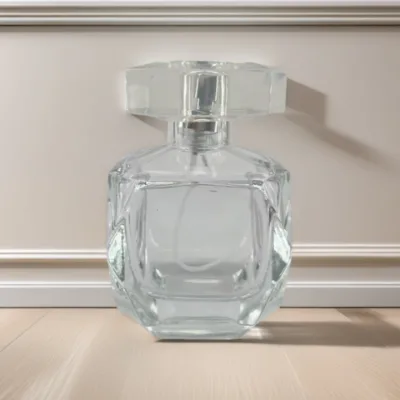 30ML50ML Empty square Shape White Crystal Custom Luxury Glass Perfume Bottle