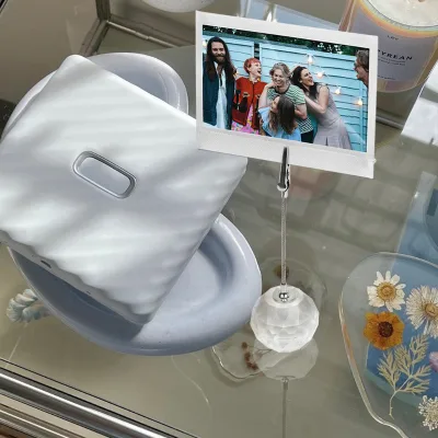 CAIUL Design Instant Camera Clear Crystal Display Rack Photo Frame With Clip for Fujiflim Instax Film