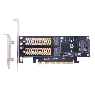 M.2 NVMe /NGFF to PCI-E X4 three-in-one expansion card B+M Key MSATA adapter card