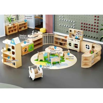 Safe Kids Kindergarten Furniture One Stop Solution Play Equipment For Large Scale Nursery Construction Project