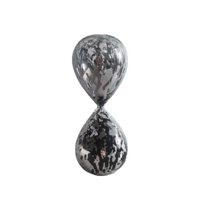 Handmade Modern Design Black Sand Tabletop Hourglass Broken Silver Glass Wedding Timing Home Decorations Gift Ideas