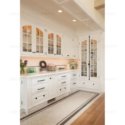Factory Kitchen Furniture Manufacturer Matt White Kitchen Cabinet Custom Wooden Modular Kitchen Cupboard Set for Home