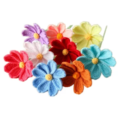 BF Interior Handmade Polyester Crochet Flower Gift Gesang Flower for Mother's Day Valentine's Day Thanksgiving Christmas