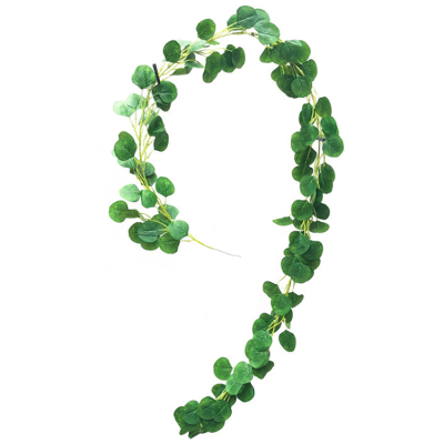 Vine Hanging Leaves Stems Outdoor Christmas Garland Plastic Artificial Eucalyptus Garlands Ivy Garland