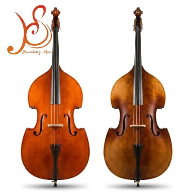 Huasheng Double Bass 4/4 Sizes Wholesale Basswood Contra Upright Bass High Quality