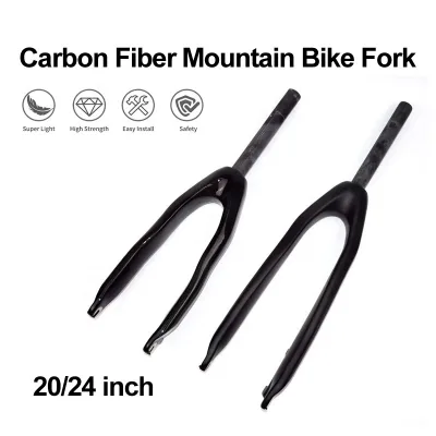 Newest 20/24" Inch Climbing Bike Trial 3K Full Carbon Fibre bicycle Front Forks Disc Brake Hard Fork Biketrial MTB 20er 24er