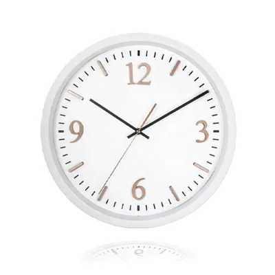 Infinity Time White Clocks Wholesales 15 Inch Antique Style Plastic Quartz Circular Clock Single Face Home Entryway Wall Clock