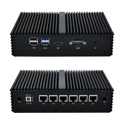 6 Lan Firewall Router Server Industrial Micro Celeron Core I3 I5 I7 AES-NI Fanless Mini Pc Computer