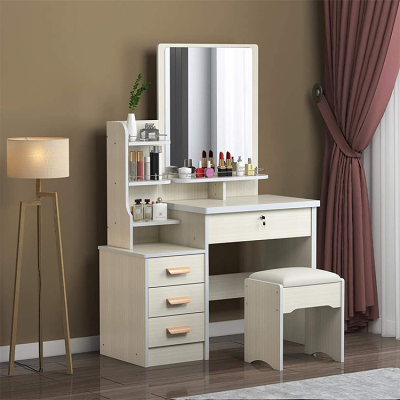 Phoenix Home Nordic White Dresser with Mirror and Drawer Wooden Modern Dressers