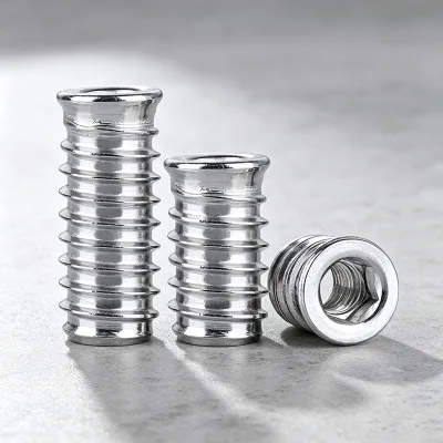 Countersunk Internal External Threaded Insert Nut Anti Pull Out for Particle Board MDF Table Leg Frame Assembly Woodworking