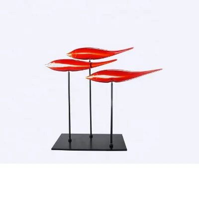 Modern Luxury Murano Glass Fish Home Decor Sculpture Key Words Glass Crafts Decoration