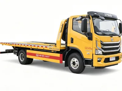 SAIC Yuejin Light Duty Flatbed Wrecker Truck 4495kg GVW Road Rescue Tow Truck Used for Faulty Vehicle Towing and Road Clearance