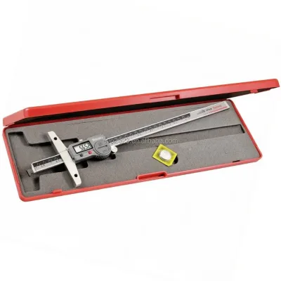 3753 Series Digital Depth Gauge 0-200mm IP54 Large LCD Electronic Depth Micrometer for Blind Hole Slot