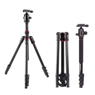 Compact Aluminum tripod for camera professional with head