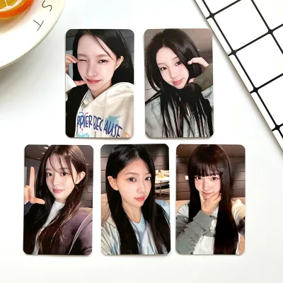 5pcs/set ILLIT Super Real Me Lucky Card Mini Illit Photocard Kpop Bonus Card Autograph Session Card Fans Commemorative Postcard