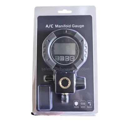 Digital Dual Refrigerant Gauge Compatible with 19 Refrigerants HVAC A/C Refrigeration Parts Aluminum Alloy 0-800 psi