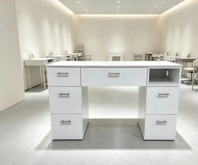 Salon Furniture Multi-functional Manicure Table High Quality Nail Desk White Nail Polish Rack Drawers Table
