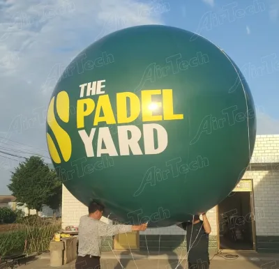 Large Green Floating PVC Helium Ball Inflatable Moon Helium Parade Balloon for Sale Customized Color or Logo Available