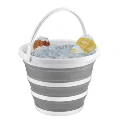 10 Litre Silicon Collapsible Bucket Foldable Plastic Storage Container for Campground & Tramping Colorful Garden Washing Car