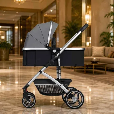 Leather Bar Baby Stroller Grip Wrap Skin Layer Silver Tube Black Wall Grey Cloth Pram Carriage Walk