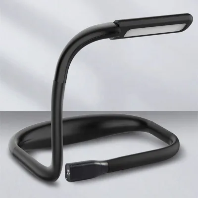 JYM Silicone Flexible Neck Reading Lamp 3 Modes Stepless Dimmable Rechargeable Desk Lamp