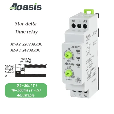 Cheap Price AERV-YU 5A/250V AC (Resistive Load) Miniature Time Relay Star Delta on Delay Timer Relay AOASIS Electric