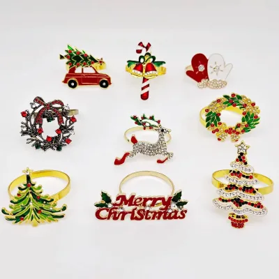 Christmas Thanksgiving Napkin Ring Bell Napkin Buckle Decoration Napkin Ring