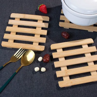 Bamboo Splicing Strips Insulation Table Mats & Pads Premium Bamboo Mats for Home & Office Use