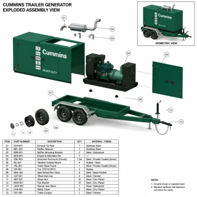 For Cummins Weichai Baudouin Yuchai Power Silent Type Diesel Generator 50Kva to 1250Kva Variants with ATS Option 50 Hz Frequency