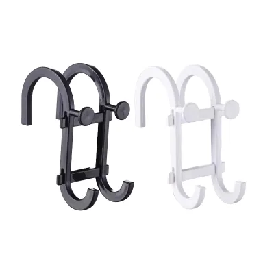 Bathroom Storage Tool Universal Multi-Function Hook Mobile Phone Holder Punch-Free Slide Bushing Towel Plastic Carved Single