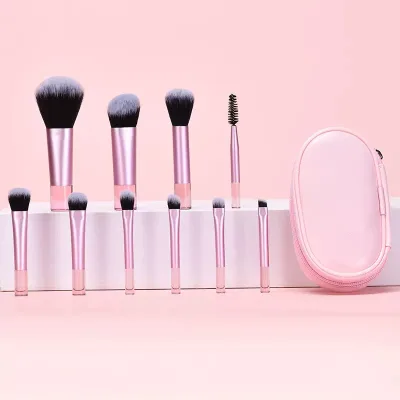 Portable Mini Travel Makeup Brush Set Synthetic Hair Makeup Tool for Girls