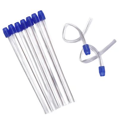 Saliva Suction Tube Dental Saliva Ejectors Plastic Fast Delivery Blue 100 PCS Tips 6" Length Oral Care