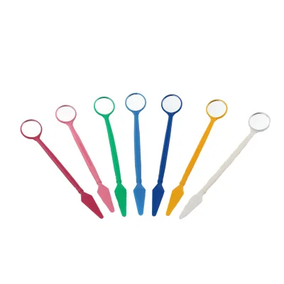 Wholesale Plastic Handle Single Use Oral Disposable Anti-fog Glass Dental Mouth Mirror