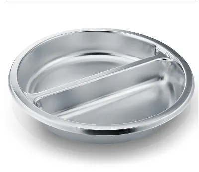 Commercial  Stainless Steel Food Warmer Serving  Chafing Dish Inside Tray Round Perforated 2/1 Gn Divided Pan