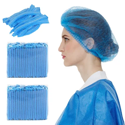 Breathable Hairnet Non-woven Double Elastic Safety Medical High Quality Mob Cap for Clean Room with CE Certified
